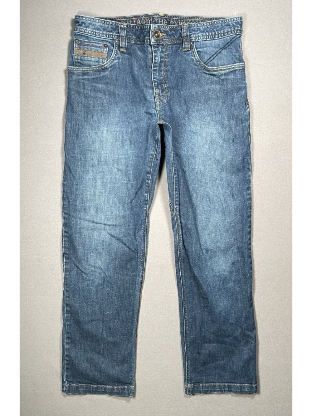 Prana Axiom Outdoor Hiking Casual Medium Wash Stretch Jeans - Men Size 31 X 30